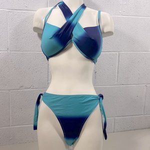 JFAN teal blue and navy 2 Pc bikini?